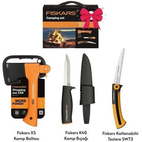 Resim Fiskars Trek Set-01 X5 K40 Sw73 Kamp Temel Seti 