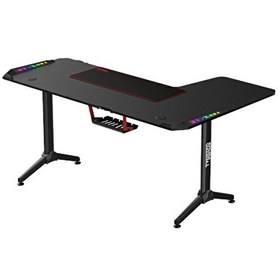 Resim Twisted Minds Warrior TM-Y-LB-RGB L Design Sol Siyah Oyuncu Masası 