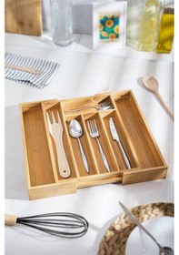 Resim Bambu Ayarlanabilir Çekmece İçi Kaşıklık & Çekmece İçi Organizer Karışık Renkli 