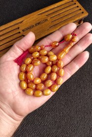 Resim Vip Kehribar 9x12 mm Mişmişi Sandaloz Baga Tesbih, Yeni Döküm Miskevi Baga, Katalin Kanayan Baga Tesbih 