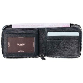 Resim Guard Lacivert Hakiki Deri Tam Fermuarlı Yatay Model Mini Cüzdan // Grd260226wt1684 Diğer 