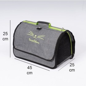 Resim Yıkanabilir Plastik Fileli Kedi Köpek Taşıma Çantası Flybag Model 