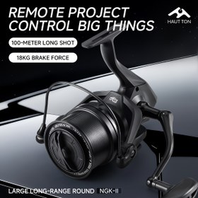 Resim HAUT TON Siyah Büyük Makara, Balıkçılık Makarası, Balıkçılık Malzemeleri 