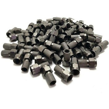 Electroon Rg6U6 Siyah Contalı F Konnektör - 100Adet