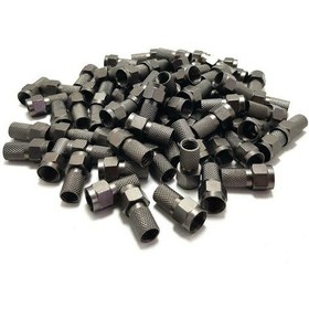 Resim Electroon Rg6U6 Siyah Contalı F Konnektör - 100Adet 
