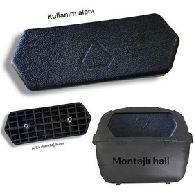 Resim Motosiklet Arka Çanta Sırt Dayama Pedi Her Çanta İle Uyumuludur Siyah 