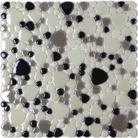 Resim Mutfak, Banyo, Havuz, Sauna, Spa ve Tüm Yüzeyler Için Beyaz, Siyah, Gri Cam Mozaik. 