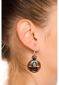 Resim Tahtakolik Charlie Chaplin Ahşap Küpe Kahverengi 