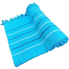 Resim Peştemal Plaj Havlusu %100 Pamuklu 70x150 Cm Turkuaz Waves Renkli 