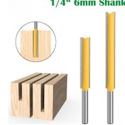 Resim Xiyyadms Ahşap İşleme Fresa Ucu: Uzun Kollu İki Yüzeyli Düz Bıçak, 1/4 3/8 50 Mm Sarı, Fabrika Satışı, Dayanıklı Ve Çok Amaçlı 