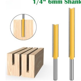Resim Xiyyadms Ahşap İşleme Fresa Ucu: Uzun Kollu İki Yüzeyli Düz Bıçak, 1/4 3/8 50 Mm Sarı, Fabrika Satışı, Dayanıklı Ve Çok Amaçlı 