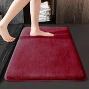 Resim Lüks Yumuşak Mercan Yün Paspas, Hızlı Kuruyan, Banyo, Yatak Odası, Mutfak, Oturma Odası İçin Uygun - Pluş, Alçak Yün Paspas, Makineyle Yıkanabilir, Banyo Güvenlik Paspası | Minimalist Şık Paspas | Hızlı Kuruyan Malzeme, Banyo Halısı 