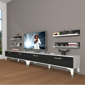 Resim Decoraktiv Eko 360r Slm Silver Tv Ünitesi Tv Sehpası - Beyaz - Siyah 