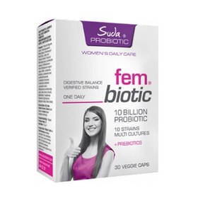 Resim Suda Vitamin Fem Biotic Probiotics 30 Kapsül 