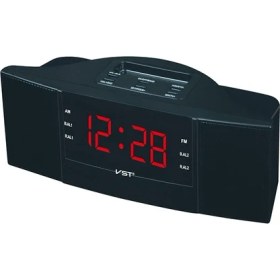 Resim Zsykd Saat Kontrollü Radyo LED Saat Am / Fm Dijital Hediye (Kırmızı) (Yurt Dışından) 