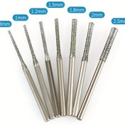 Resim Cam, Yeşim, Kehribar, Porselen Karo, Taş için 2.35 mm Saplı 7 adet Elmas Kaplama Matkap Ucu 0.8-2.5 mm - Profesyonel Takı Yapımı ve DIY El Sanatları Araçları, Takı Yapım Araçları | Profesyonel El Sanatları Araçları | Dayanıklı Matkap Uçları 