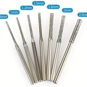 Resim Cam, Yeşim, Kehribar, Porselen Karo, Taş için 2.35 mm Saplı 7 adet Elmas Kaplama Matkap Ucu 0.8-2.5 mm - Profesyonel Takı Yapımı ve DIY El Sanatları Araçları, Takı Yapım Araçları | Profesyonel El Sanatları Araçları | Dayanıklı Matkap Uçları 