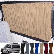 Resim Pandami Mercedes Sprinter W907 Orta 2018+ Uyumlu Krem Raylı Oto Perde Takımı 