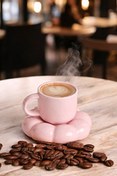 Resim Mithra Life 95 ML Papatya Şekilli Seramik Pembe Türk Kahvesi Fincan Takımı MIT1158 
