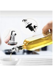 Resim Albergio Yağdanlık Kapağı 3Adet Damlatmaz Başlık Yağlık Sızdırmaz Damlatmaz Kapak 