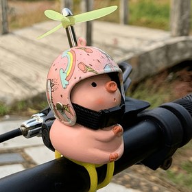 Resim Sevimli Domuz ve Unicorn Motosiklet Süsü - Tokalı Bisiklet ve Tırmanan Araba Direksiyon Asılı Süs, Yaratıcı Sayı 8 Çarpışma Tasarımı, Arkadaş için Mükemmel Doğum Günü Hediyesi 