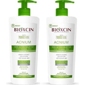 Resim Bioxcin Acnium Sebum Dengeleyici Yüz Yıkama Jeli 500ml 1 Alana 1 Hediye 
