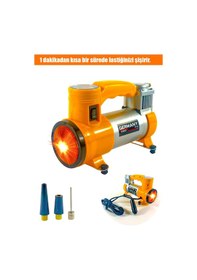 Resim Araba Oto Araç Lastik Şişirme Pompası Metal Gövde 