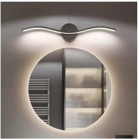 Resim Wave Modern Tasarım Siyah Renk Gün Işığı Ledli Banyo - Mutfak - S Siyah 