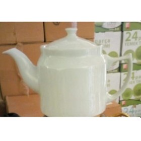 Resim Beyaz Porselen Demlik Beyaz 