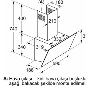 Resim Siemens LC63KPJ20T IQ100 Duvar Tipi Davlumbaz Yüzey 