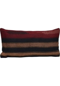 Resim Zehra Abla Halı Yeni El Dokuma Dekoratif Lumbar Kilim Kırlent Yastık Kılıfı 6164 
