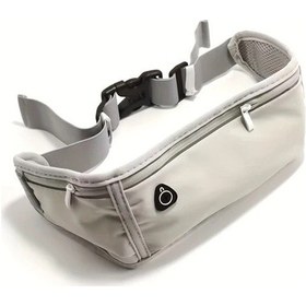 Resim Elmpaly Reflektif Koşu Bel Çantası - Gri, Ayarlanabilir, Dayanıklı Spor Aksesuarı Gri 