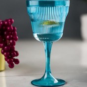 Resim Kaite Akrilik Aquamarin 6'lı Kadeh & Su Meşrubat Kahve Yanı Bardağı 300 ml ( Cam Değildir ) 