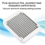 Resim Yuntech01 Alüminyum Soğutma Radyatörü 12cm, Saf Alüminyum Kanatlar, Su Ayırıcı, Cpu Ve Endüstriyel Sistler İçin, Kolay Kurulum 