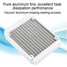 Resim Yuntech01 Alüminyum Soğutma Radyatörü 12cm, Saf Alüminyum Kanatlar, Su Ayırıcı, Cpu Ve Endüstriyel Sistler İçin, Kolay Kurulum 