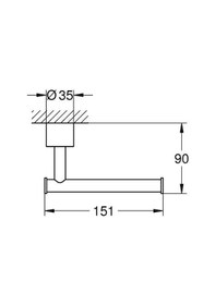 Resim Grohe Atrio Tuvalet Kağıtlığı Warm Sunset - 40891da0 Bakır 