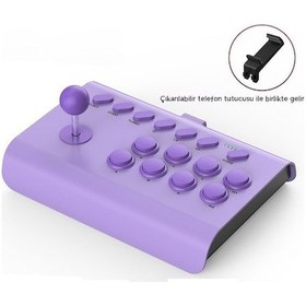 Resim Mengtuo Kırmızı Kablolu Pc Oyun Kolu Dövüş Oyun Denetleyicisi Mor Vx 