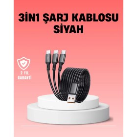 Resim Zero Land Zeroshop Çoklu USB Şarj Kablosu – 1,2m Hızlı Şarj, 3A Güçlü Akım 