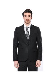 Resim Wessi Sivri Yaka Tek Düğme Siyah Slim Fit Ceket Siyah 
