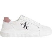 Resim Calvin Klein Kadın / Kız Marka Logolu Günlük Kullanıma Uygun Beyaz Sneaker YW0YW00823 02S 