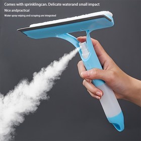 Resim İç Mekan Cam Temizleme Fırçası, Banyo Camı ve Pencere Silme Aracı Üçü Bir Arada - Banyo Kazıyıcı Temizlik Aleti 