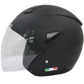 Resim Kask Sw-733 Mat Siyah Şeffaf Camlı 