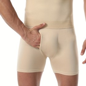 Resim Erkekler için Yüksek Bel Kompresyon Şortlar - Karın Kontrolü & Kalça Kaldırma, Nefes Alabilen Esnek Kumaş, Uyluk Boyu Sıkı Oturuşlu Antrenman ve Günlük İç Çamaşırı, Düz Renk Temel Stil, Spor Salonu Şortları, Şık Tasarım, Rahat Oturum, Yüksek Elastik Kumaş 