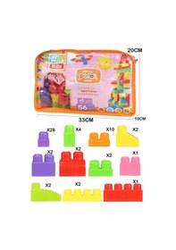 Resim Play Blox Yapı Oyuncakları 56 Parça Çantalı Parlak Renkler Mega Blok Seti 2892 