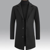 Resim Erkekler için Dar Kesim Uzun Düz Renk Tek Düğmeli Trençkot - Kışlık Rüzgarlık, Yaka Detaylı, Uzun Kollu ve Düğmeli Ön, Polyester Astar, Günlük veya Resmi Durumlar İçin Mükemmel, Kışlık Dış Giyim | Yaka Detaylı Trençkot | Polyester Astar, Erkekler İçin Trençkot/Üst Giyim, Erkekler İçin Blazer, Yüksek Kaliteli Rüzgarlık, Erkekler İçin Kışlık Trençkot 