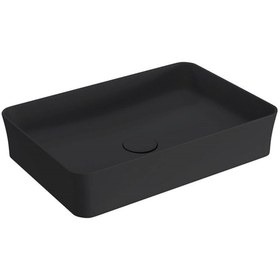 Resim Bocchi Slim Line Dikdörtgen Lavabo 55x38 Cm Mat Siyah 