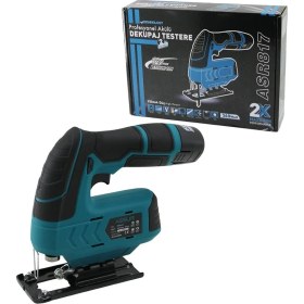 Resim Renas Store Profesyonel Şarjlı Dekupaj Testere Sunta Kesme Dekupaj Kademeli Hız Ayar 2 Fren Sistemi 12V - 360W 