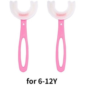 Resim Mas Lord U Şekli Bebek Diş Fırçası 2 Adet (6-12 YAŞ)(PEMBE PEMBE) 