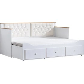 Resim Setay Alaçatı Divan Karyola Çekmeceli Açılır Çift Kişilik Karyola + Soft Yatak 