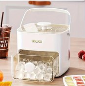 Resim Willowhaven Süt Beyazı 48 Gözlü Manuel Buz Makinesi: Çift Katlı Geniş Kapasiteli Buz Tepsisi 